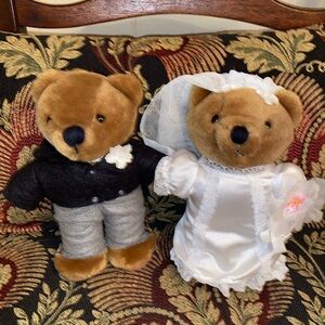 Wedding DAKIN Teddy Bear Couple Plush / Bride & Groom